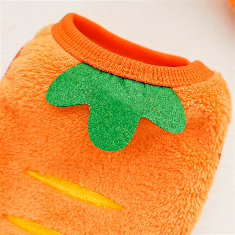New Pet Dog Winter Warm Carrot Clothes Dog Plus Fleece Sweater Cat Clothing Supplies Designer Dog Clothes Cat Clothes