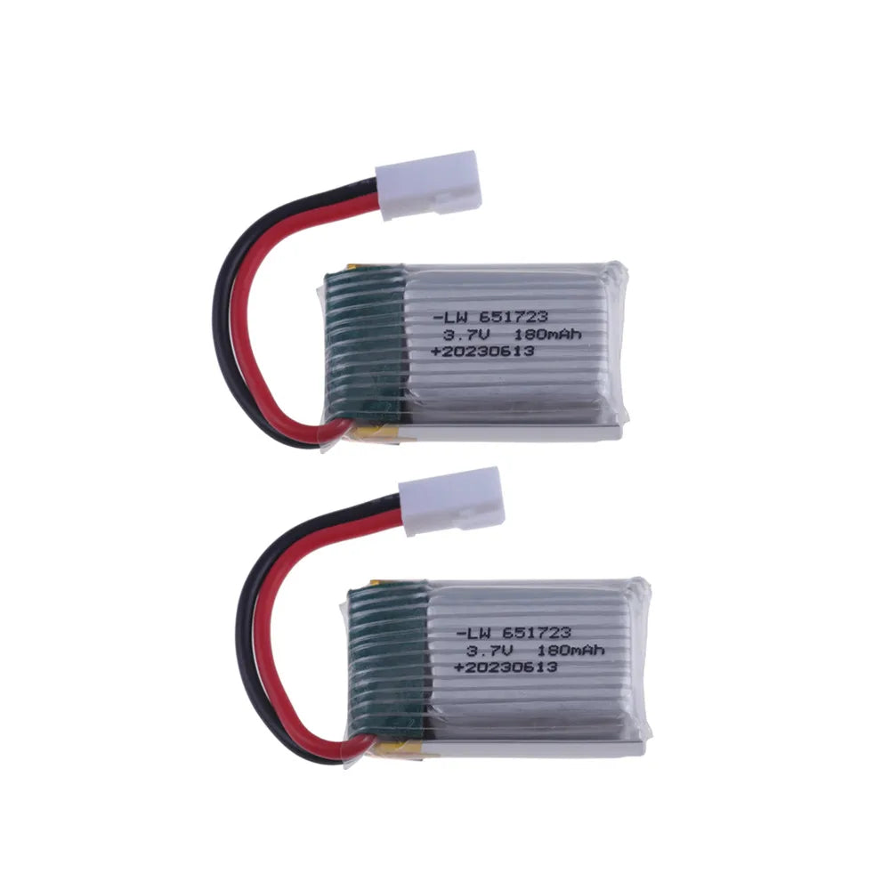 For JJRC H8 Mini 3.7v 180mah Lipo Battery For H2 H48 U207 RC Quadcopter Spare parts 651723 3.7v Battery for RC Helicopter Toys