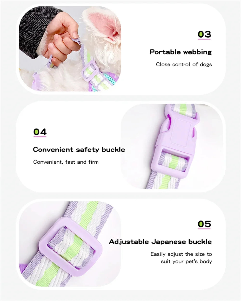 Newest Puppy Dog Walking Harnesses No Pull Pet Harness for Small Medium Dogs Pomeranian Poodle Pug mascotas Accessories Supplies