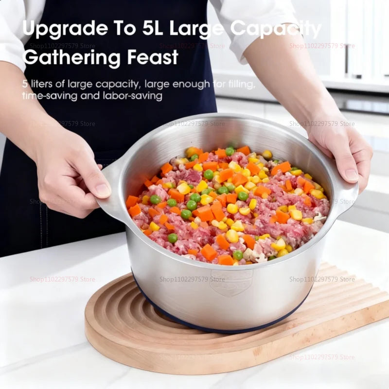 Electric Meat Grinder 304 Stainless Steel Food Processor Multi-Function Vegetable Mincer Baby Food Blender Kitchen Appliance