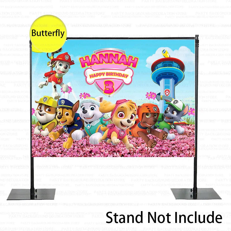 Halloween Paw Patrol Dogs Rescue Chase Marshall Skye Boys Backdrop Girls Birthday Party Decor Baby Shower Background Banner