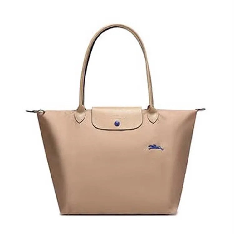 1 Women foldable hobos nylon Handbag Bags Classics Lady Tote Bag embroidered Shoulder Bags short and longchamp handles bags