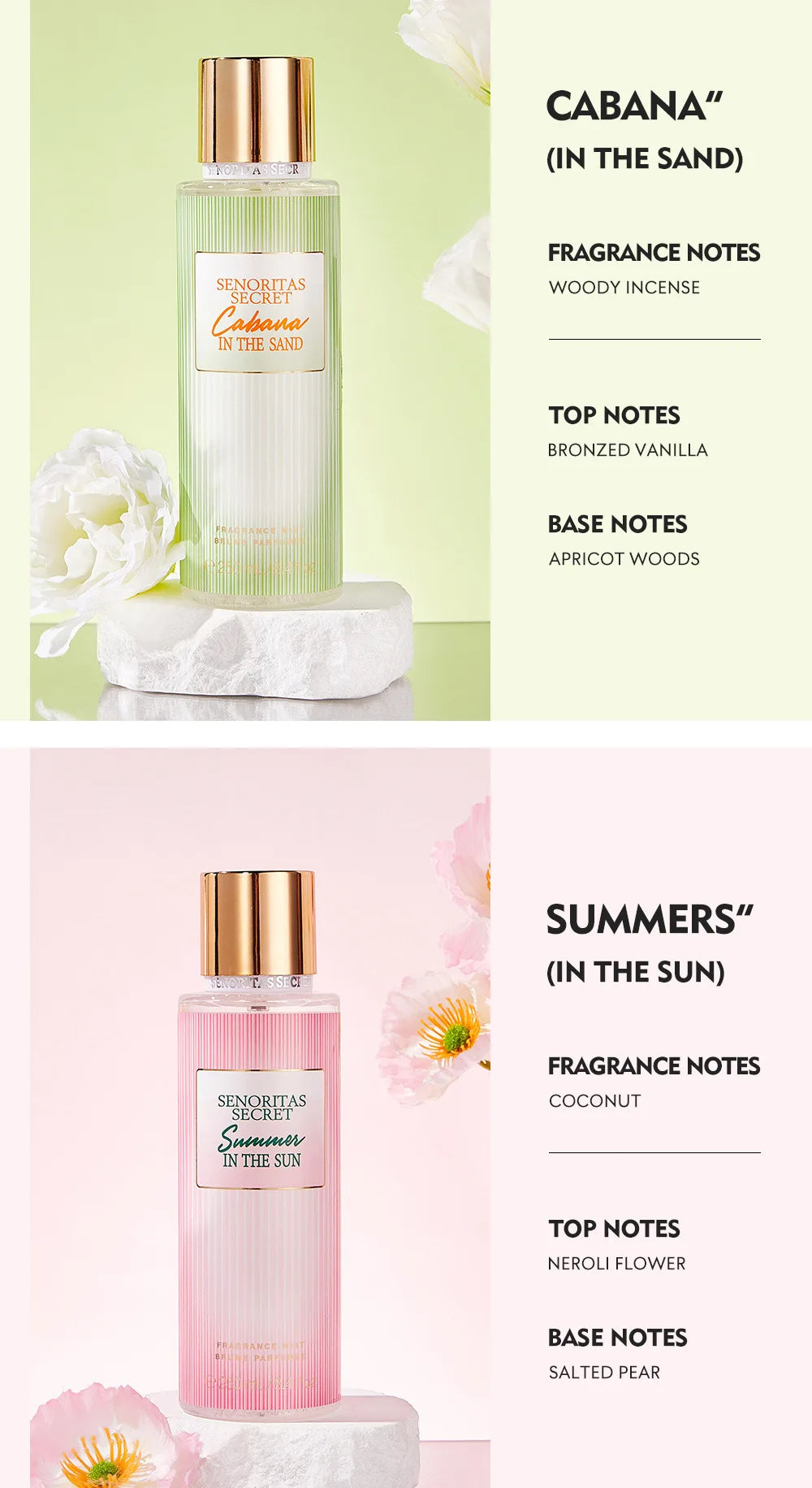 Parfum de fruits à fleurs thaïlandaises Parfum à la vanille pour femmes Parfum de rendez-vous longue durée Good Girl Parfume Body Spray Floral Mist 250ml