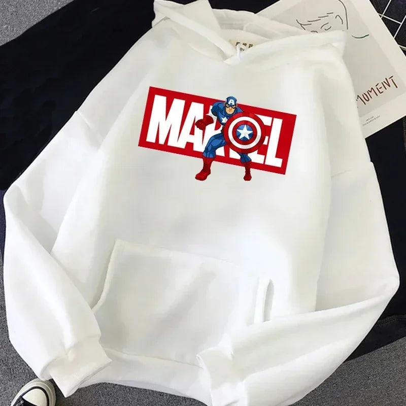 Daily Marvel Printed Men Hoodies Cartoon Hipster Spiderman Creative Fashion Graphic Trendy Autumn Winter Male Sweatshirts