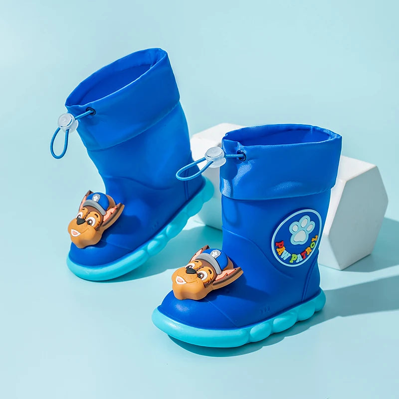 PAW PATROL Pvc Waterproof Rain Boots For Baby Boys And Girls Kid's Outdoor Comfortable Casual Shoes