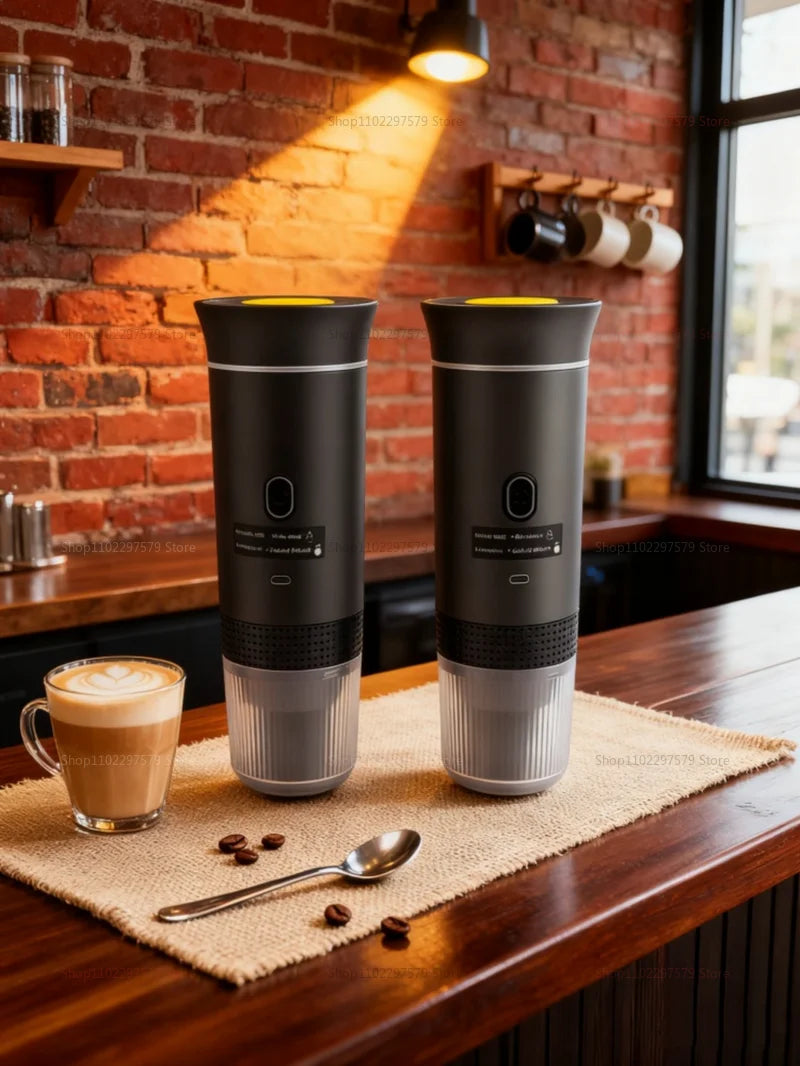 Wireless Electric Portable Coffee Machine for Car & Home Camping Coffee Maker 3-in-1 Capsule Powder Travel Espresso Machine