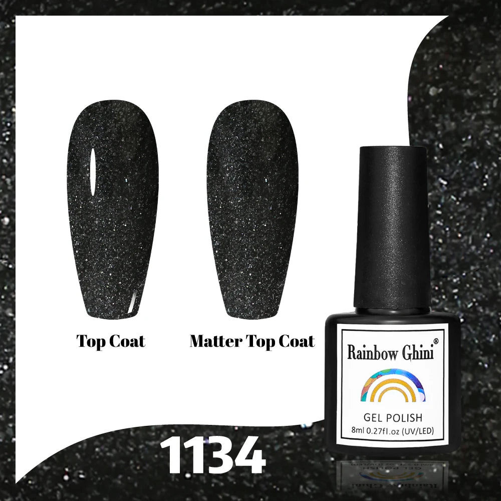 Gel Vernis à ongles semis permanents Paillettes 8Ml 150 couleurs