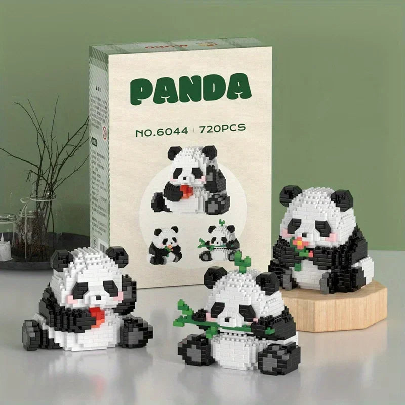 Cute Panda Building Blocks: Creative Series Educational Toy For Model Decoration Halloween/Thanksgiving Day/Christmas gift