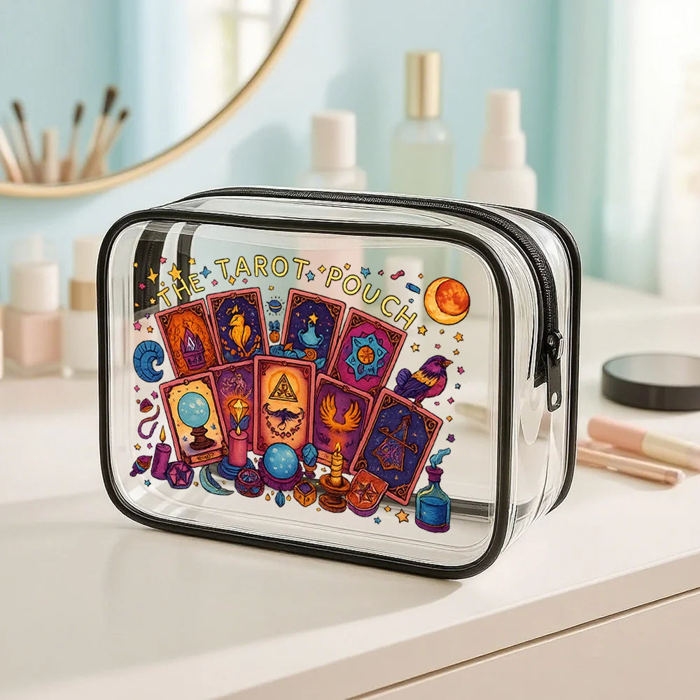 Tarot Cosmetic Bag, Unique Design Makeup Pouch, Travel & Beach Toiletry Essential
