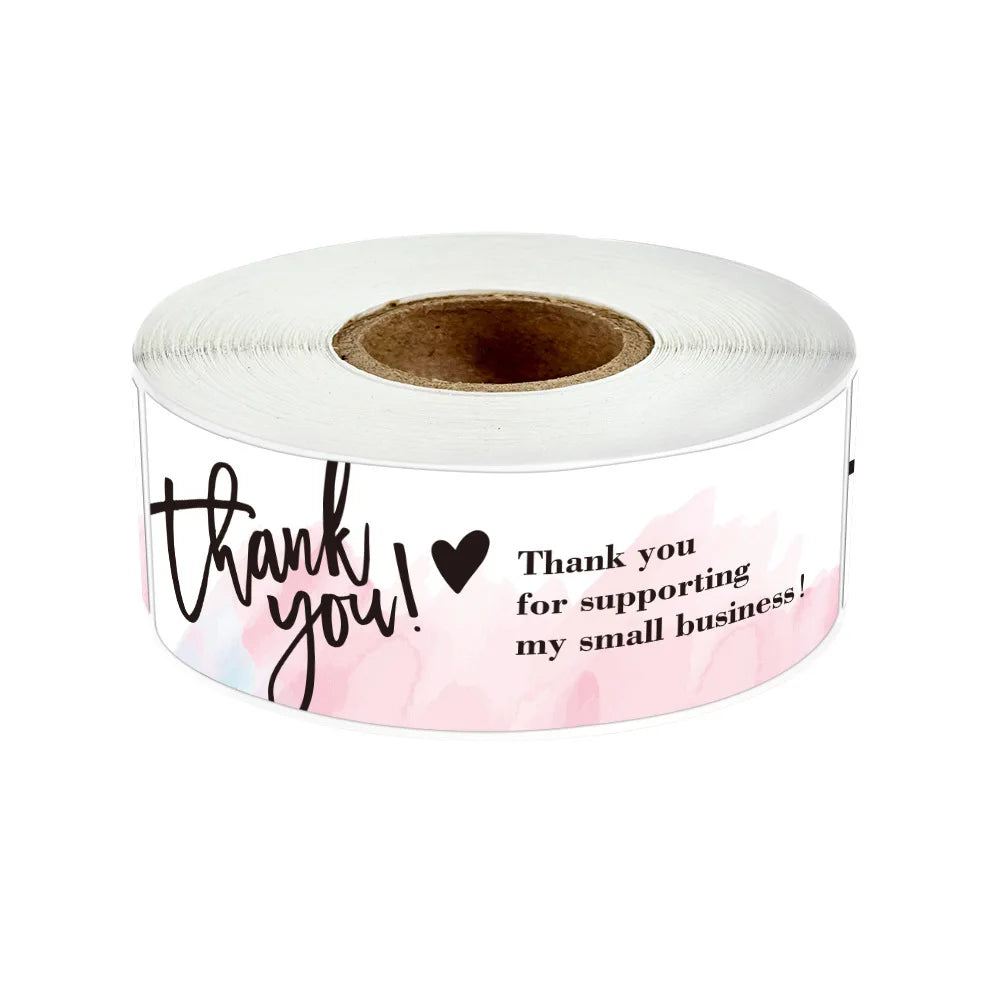 120Pcs 1inch*3inch Thank You Stickers Self-adhesive Laser Stickers Sealing Label for Small Business Bakery Shop Thank You Gifts