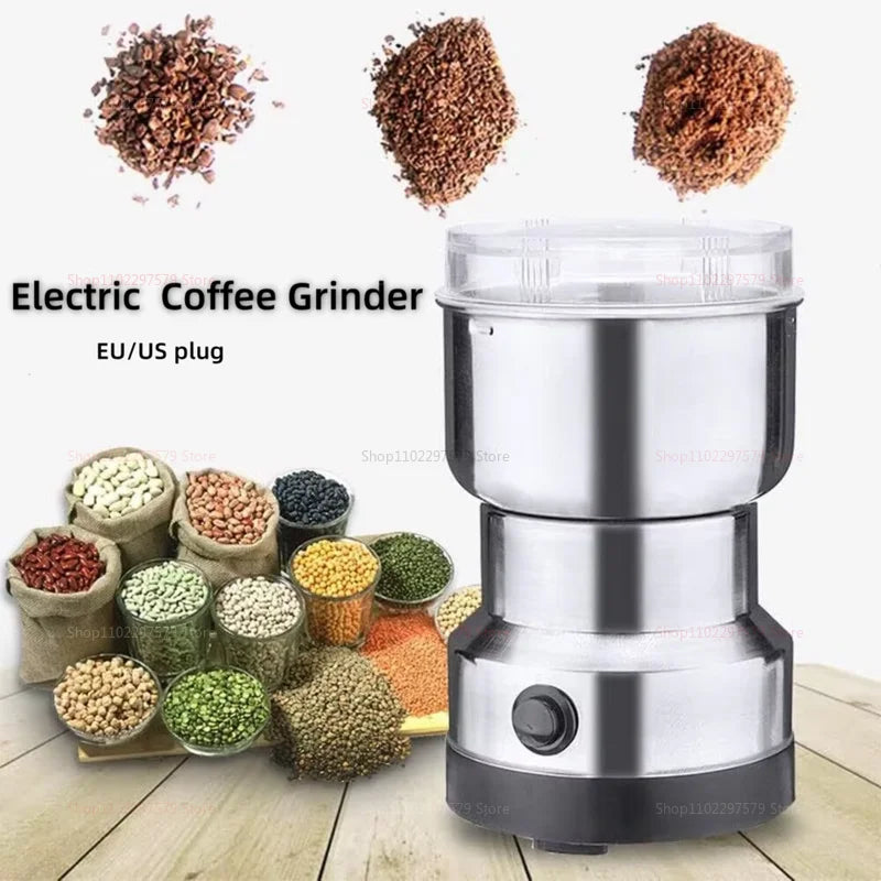 220V/110V Electric Coffee Spice Grinder 4-Blade Mini Grain Mill 300ml Ultra-Fine Baby Food Maker Handheld Kitchen Appliance