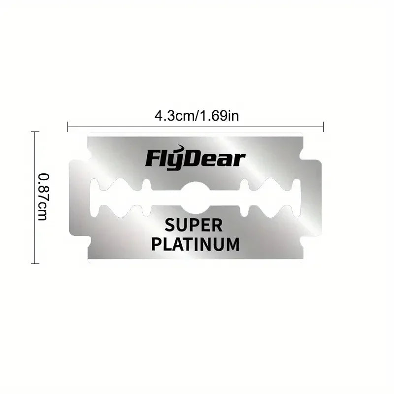 Outil de barbier professionnel Sécurité à double bord lames de rasoir rétro classiques en acier inoxydable pour le rasage et l’épilation des hommes