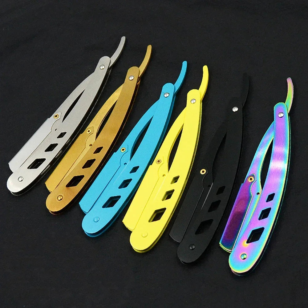 Barbershop Rasoir pour hommes Rasoir à bord droit lames remplaçable