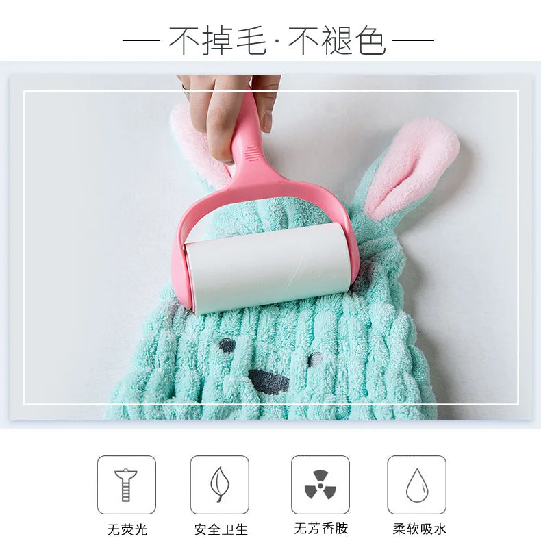 Dry Hair Hat Children Coral Velvet Cartoon Shower Cap Rabbit Ear Dry Hair Hat Wholesale Adult Female Dry Hair Towel