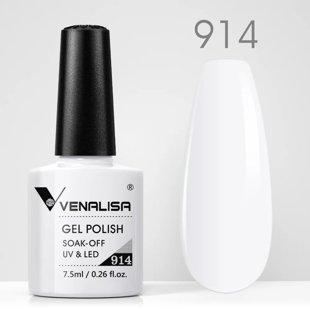 VENALISA Nail Gel Polish Full Coverage Holographic Camouflage Nail Varnish Manicure Lacquer Polish Soak Off UV LED Lacquer 7.5ML