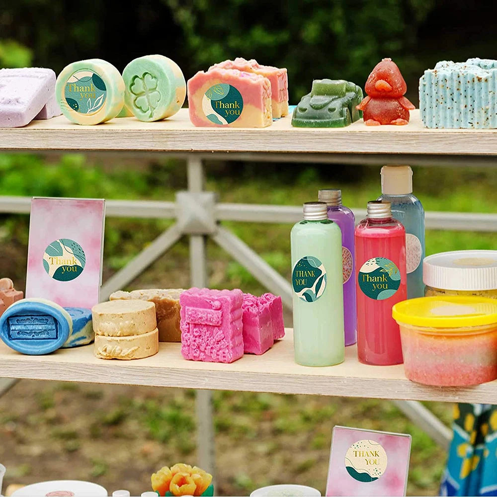 100-500pcs Thank You Sticker Holiday Decor Sticker Wedding Party Gift Sticker Birthday Gift Box Sticker Baking Labels