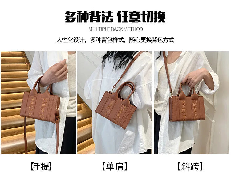 ‌2025 Fashion Embroidery Handbag - Adjustable Shoulder Tote, Crossbody Purse, Trendy & Practical, Perfect for Daily Outfits‌
