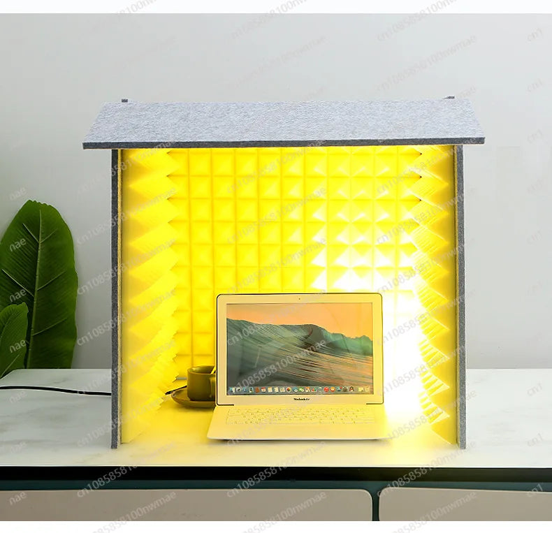 Simple desktop recording studio noise reduction office home desktop reading sound insulation cover can be moved