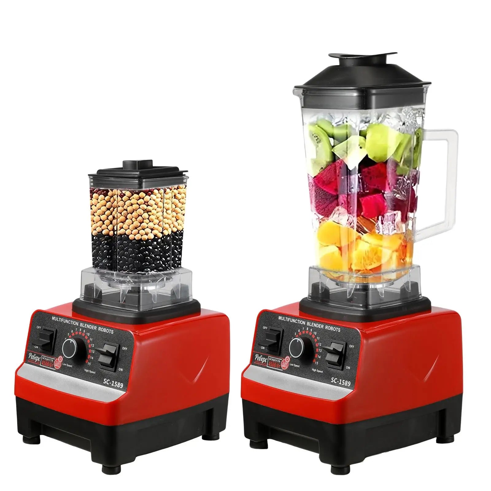 2000W Commercial Blender | Heavy Duty Food Processor & Ice Crush Mixer | High Power Juicer Stationary BPA-Free for Kitchen