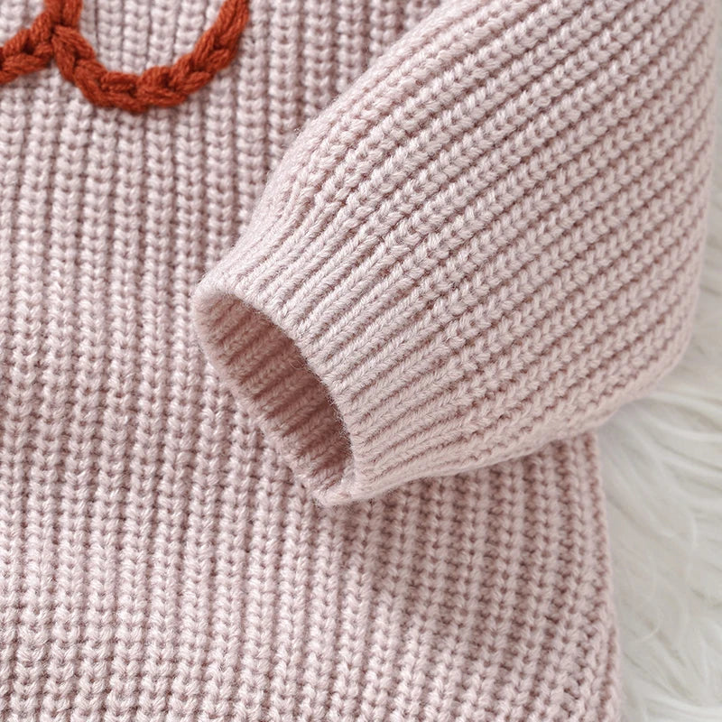 Infant Baby Girl Knitting Bodysuits Clothes 0-18m Spring Autumn Winter Newborn O Neck Long Sleeves Onesie Outfits Child Costumes