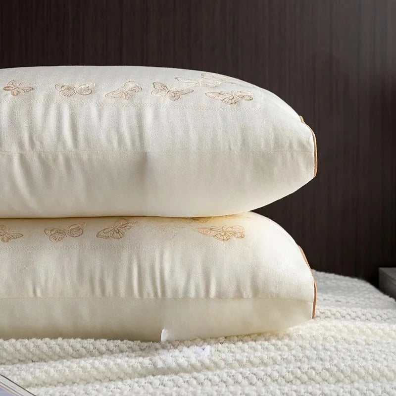 2025 new silkworm chrysalis protein butterfly silk pillow 48x74cm one pack/pair household breathable silk pillow