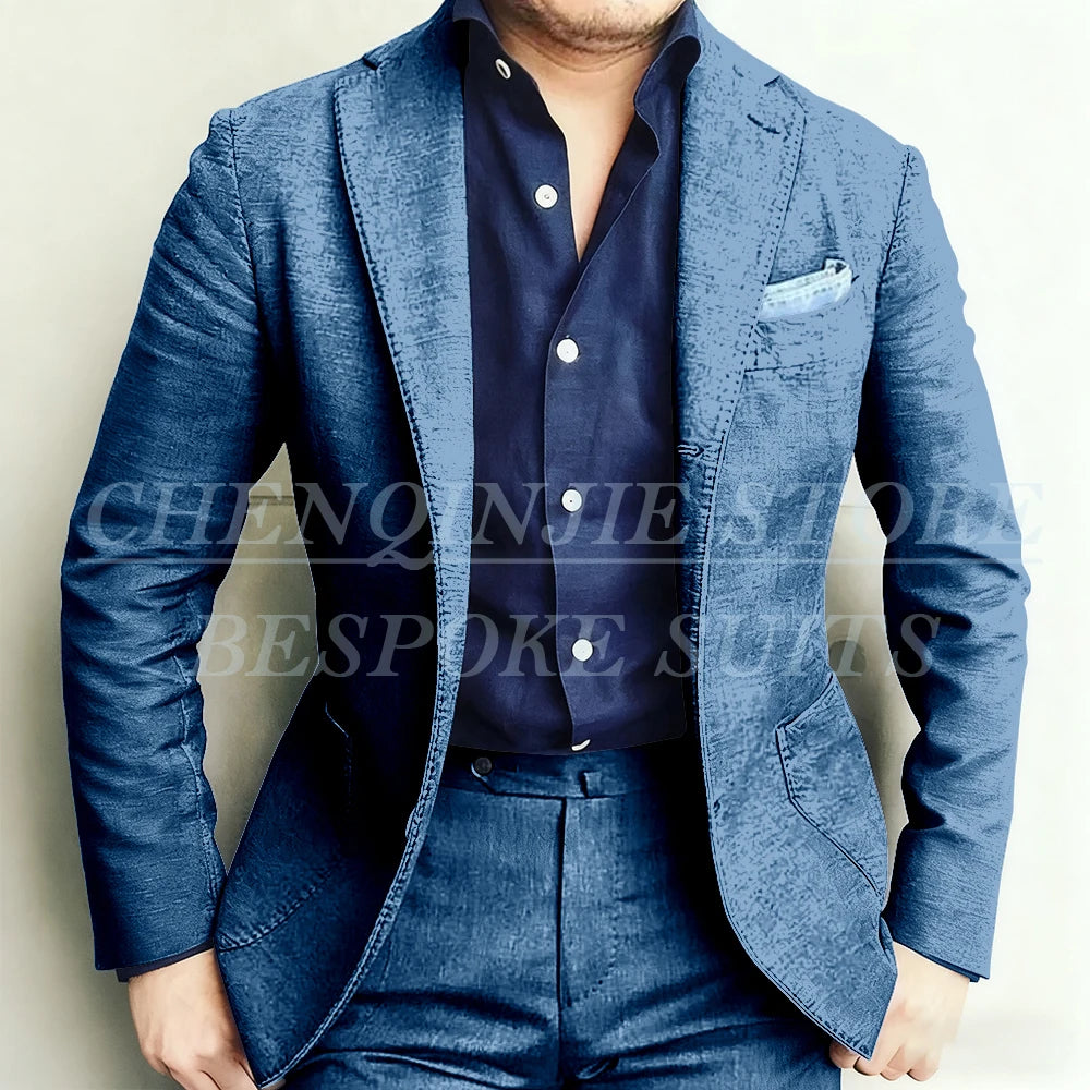 Ensemble de costumes 2 pièces Denim personnalisé