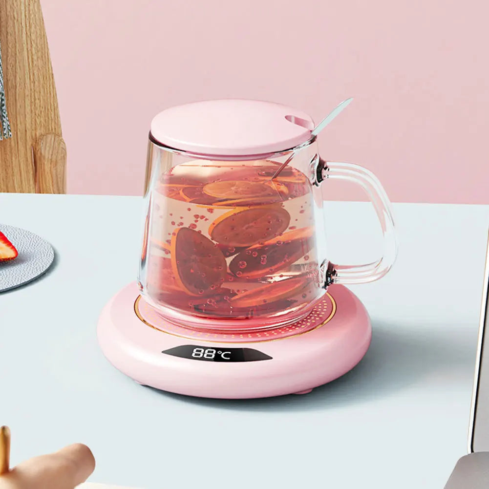 USB Smart Cup Warmer with 3 Temperature Settings Electric Beverage Warmer Coffee Cup Warmer for Coffee Milk Tea Beverage