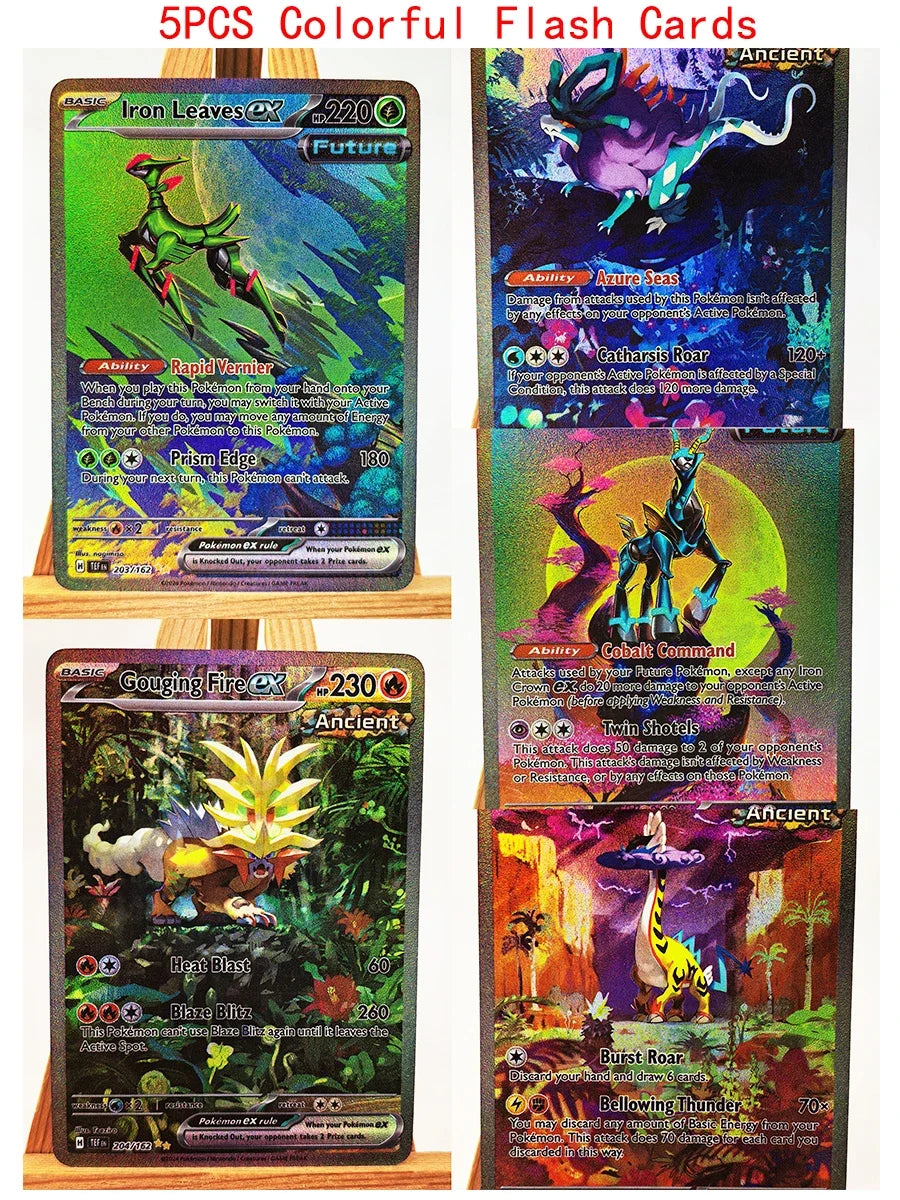 5pcs/set Iron Leaves Gouging Fire Ex Toys Hobbies Hobby Collectibles Game Collection Anime Cards