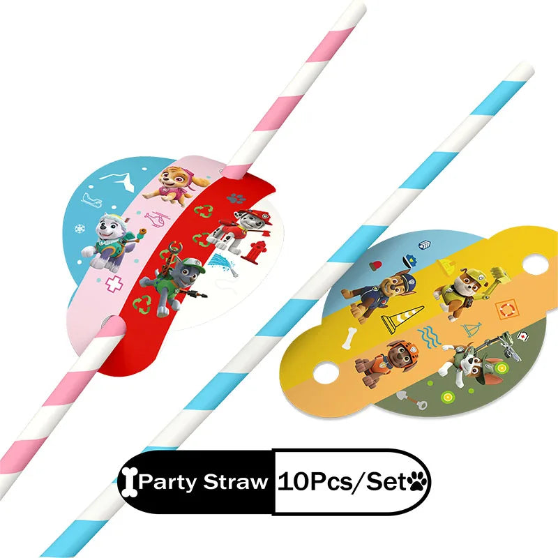 Paw Patrol Birthday Party Decoration Supplies Cartoon Dog PAW Patrol Sky Blue tablecloth napkin sticker balloon Party supplies