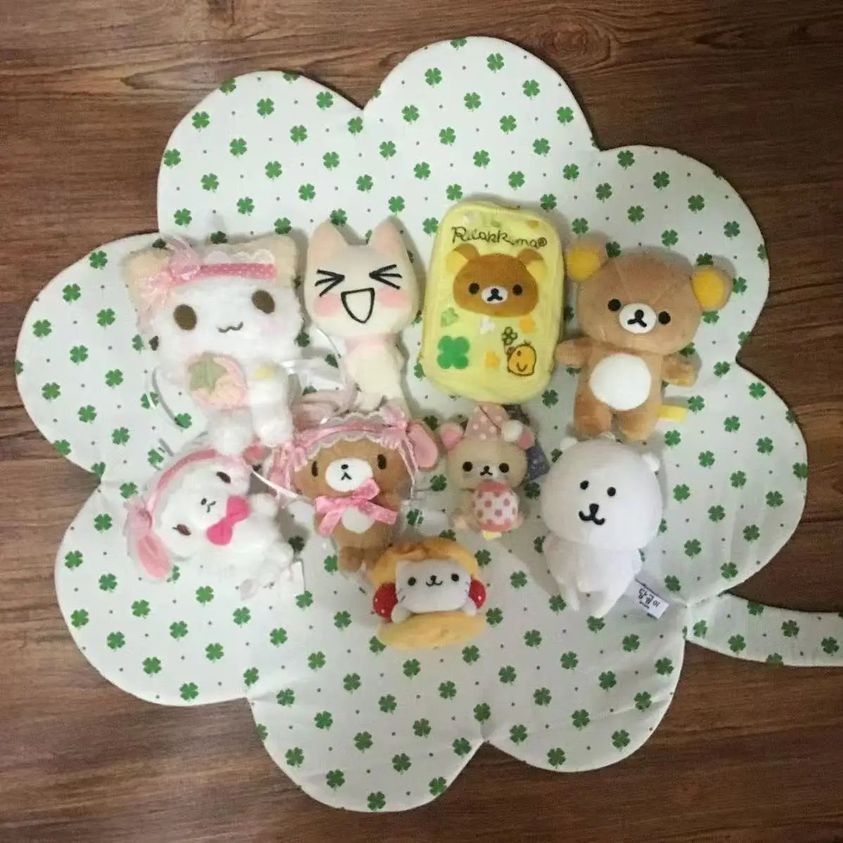 New Four-leaf Clover Placemat Photo Background Cloth Placemat Tablecloth Breakfast Dessert Korean Style Photo Props Decoration