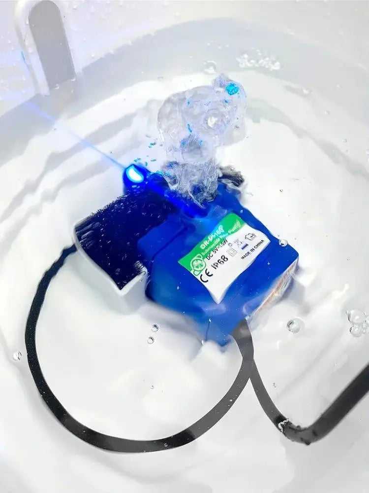 مضخة موزع مياه للقطط، مضخة موزع مياه للحيوانات الأليفة، مضخة بديلة بمنفذ USB، محرك غاطس، موزع مياه للحيوانات الأليفة من الفولاذ المقاوم للصدأ