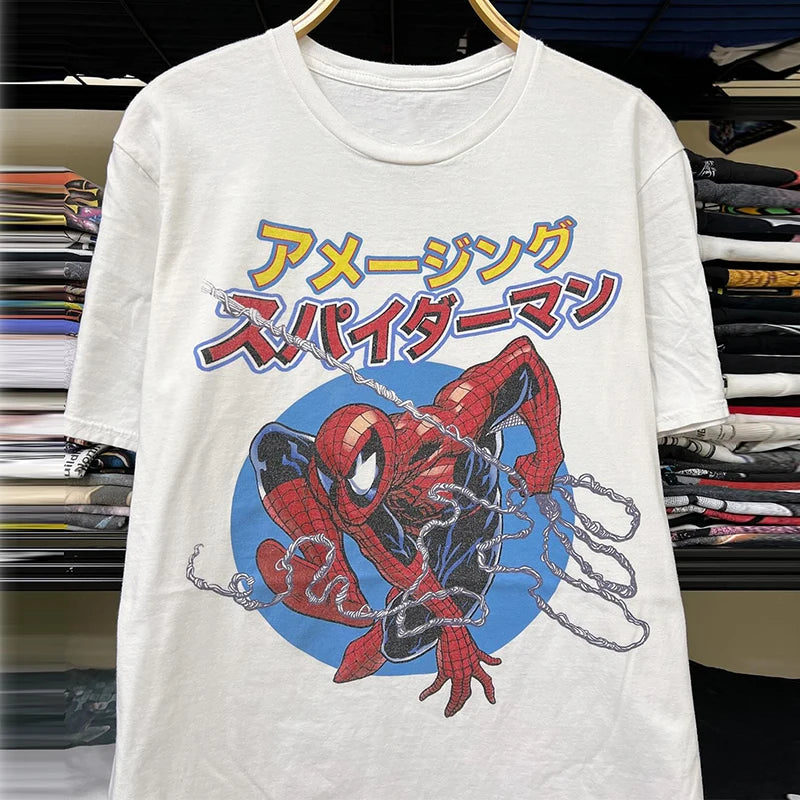 2025 Marvel Series X-Men Movie Printed Men's and Women's American Retro Street Loose Short-sleeved T-shirts Pure Cotton