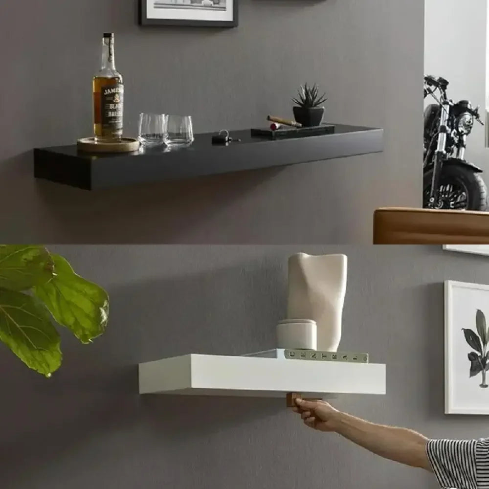 Wall-mounted Magicflap Designer Shelf Wooden Multi-function Concealed Floating Shelf Secret Compartment Wall Shelves Home Decor