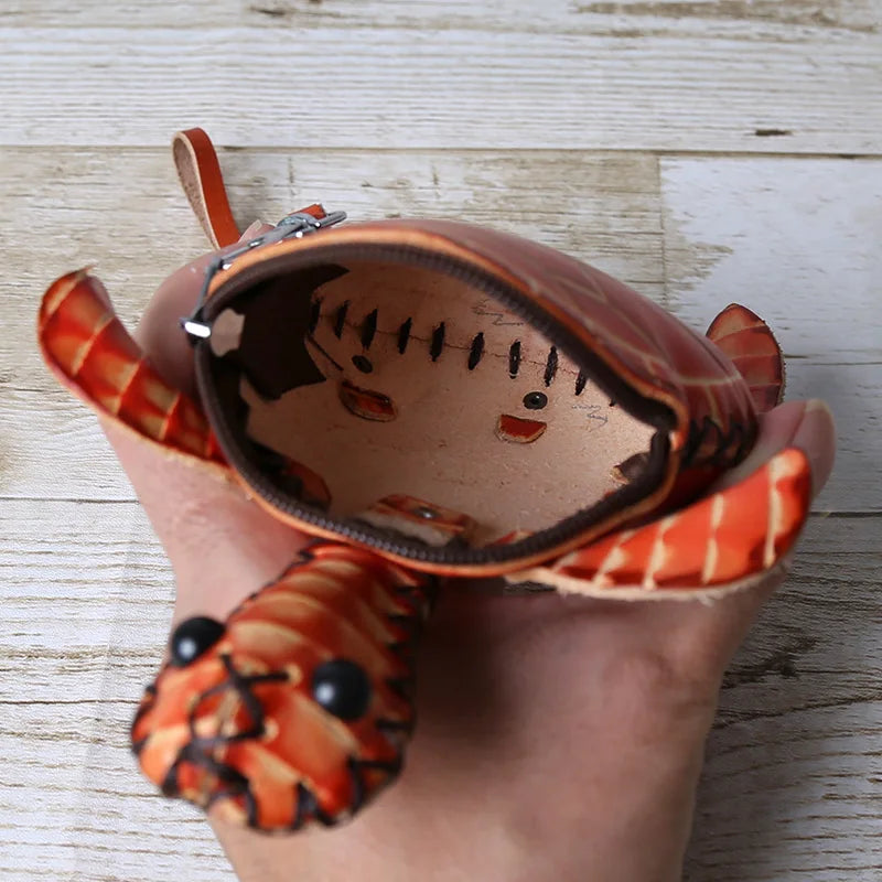 Head Layer Cowhide Creative Pencil Case Salted Fish Flip Storage Bag Personalized Fish Zero Wallet Storage Gift Giving Work Gift