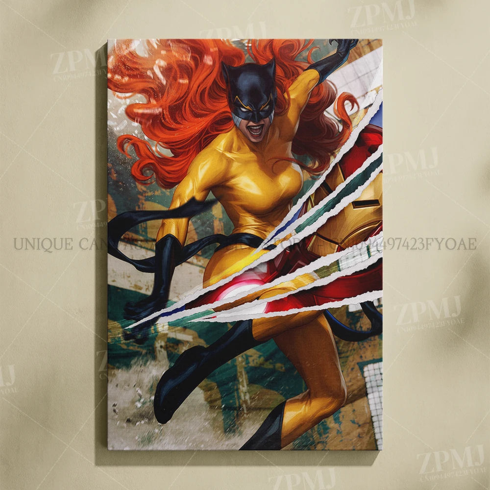 Marvel Comics Female Characters Canvas Pictures Home Decoration Paintings Poster HD Prints Wall Art The Avengers Room Frameless