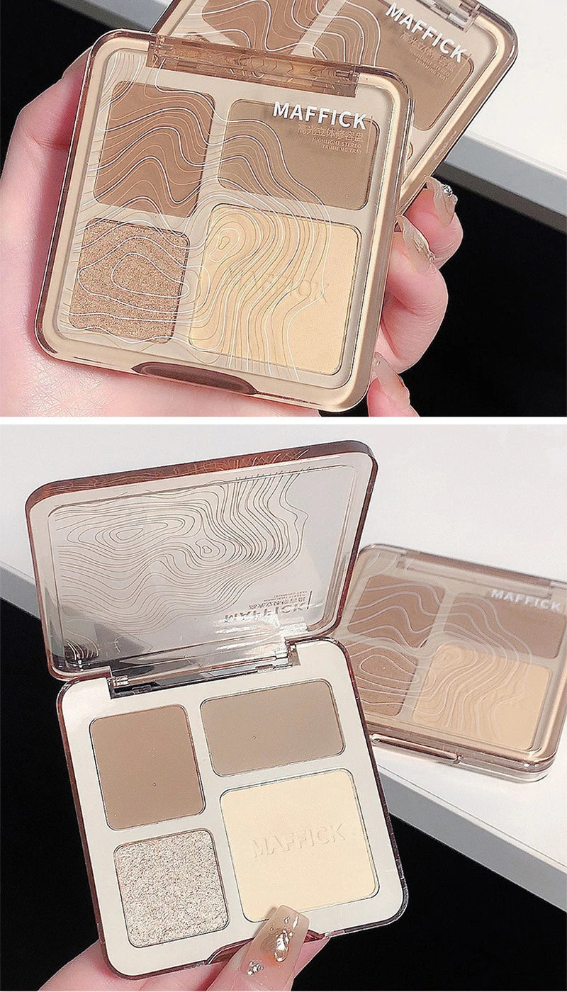 Palette de contour 4 couleurs MAFFICK : éclaircissant mat