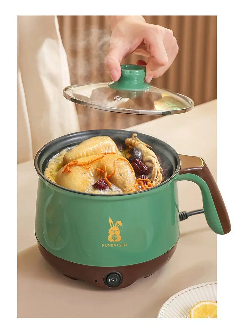 Mini Electric Multi Cookers Single/Double Layer Pot 1-2 People Household Non-stick Pan Hot Pot Rice Cooker Cooking Appliances