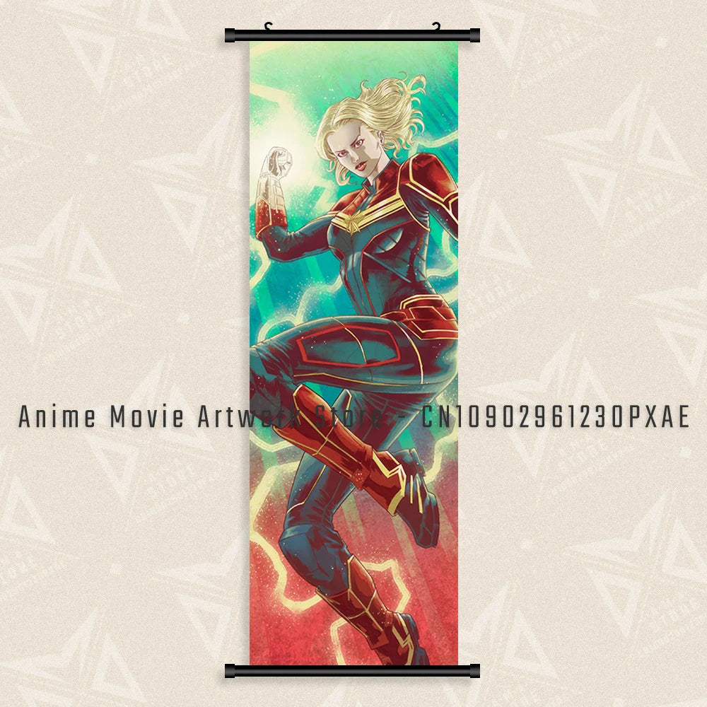 Marvel The Avengers Wall Art Scrolls Pictures Movie Characters Poster Hanging Painting Iron Man Canvas Print Home Decor Mural