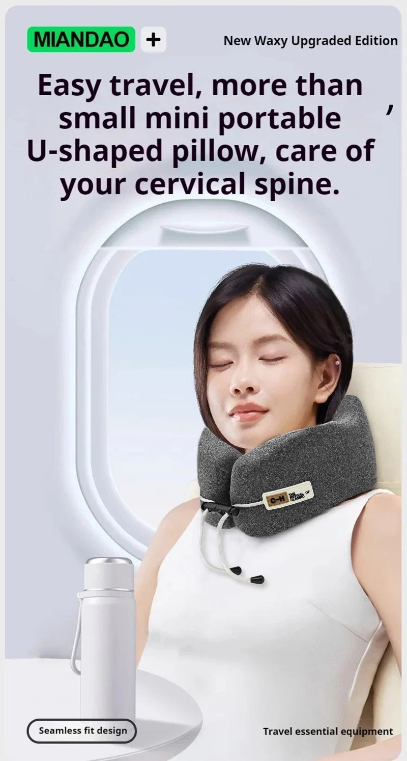 Memory Foam U-Shaped Pillow Travel Neck Support Sleeping Pillow Shoulder Rest U-Cushion Airplane Trip Neck Pillow