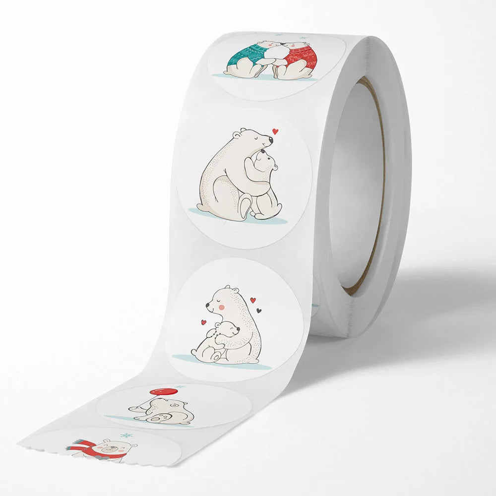 2.5cm Cute Cartoon Round Thank You Gift Labels Creative Children's Reward Stickers Scrapbooking Stationery Sealing Stickers