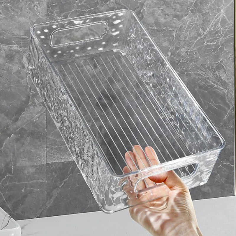 Boîte de rangement cosmétique transparente