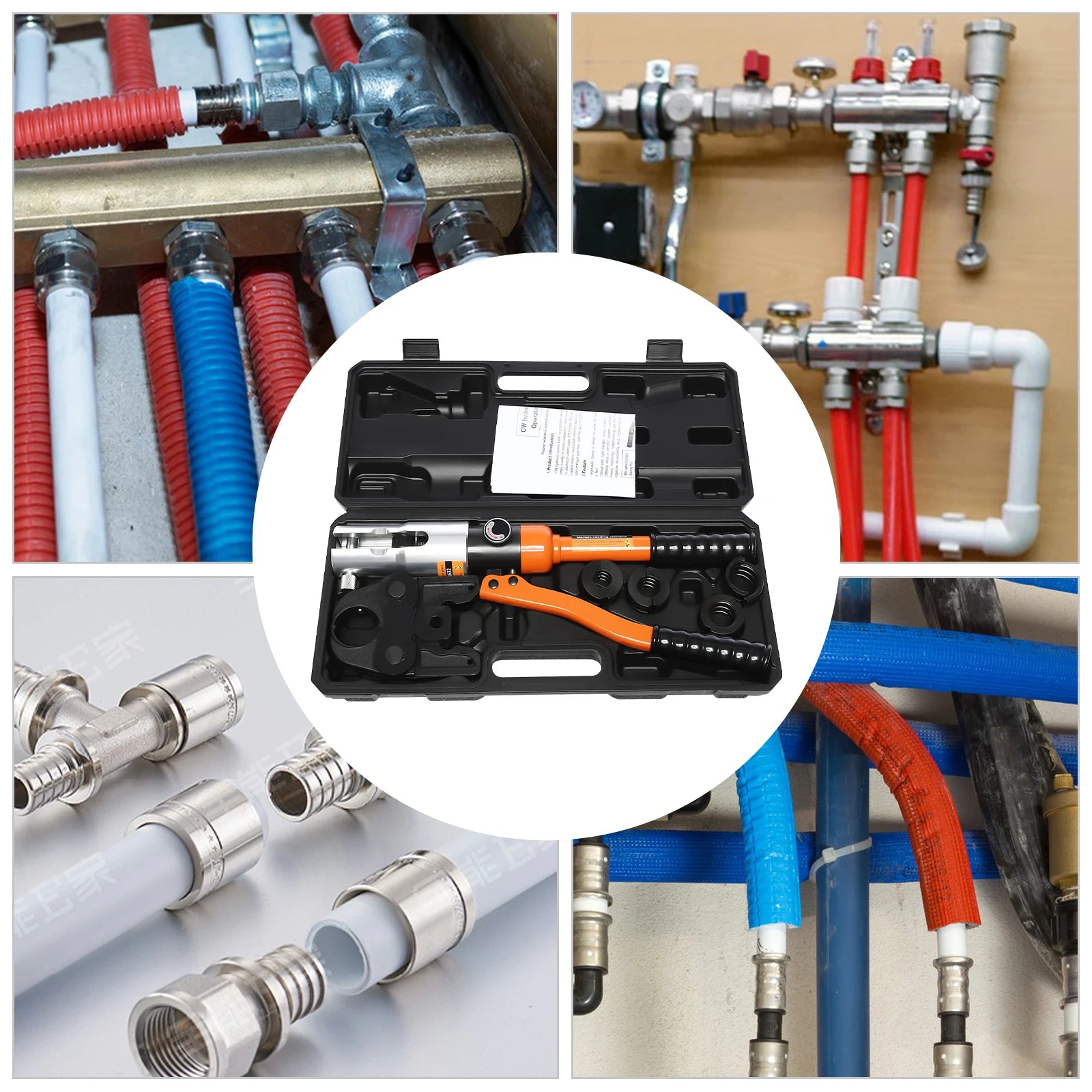 Professional Tube Crimping Pliers Hydraulic Press Tool Pressing Crimper To Crimp Pipes TH/U Molds crimp aluminum plastic, PEX,