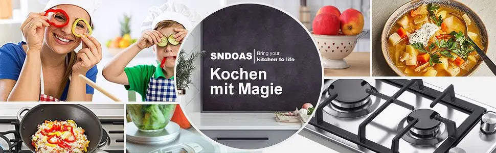 Stainless Steel Gas Hob Automatic Flame Protection 2 Bulbs | Dual Fuel Natural Gas/Propane Built-in/Freestanding 2400W 220-240V