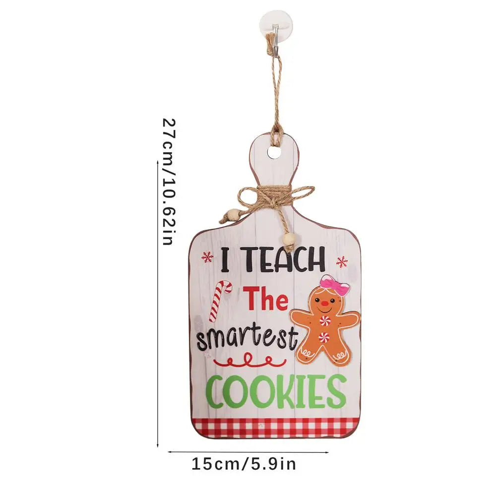 Christmas Gingerbread Man Wooden Ornaments Christmas Tree Gingerbread Decor Christmas Gingerbread Hangings Sign Welcome Front