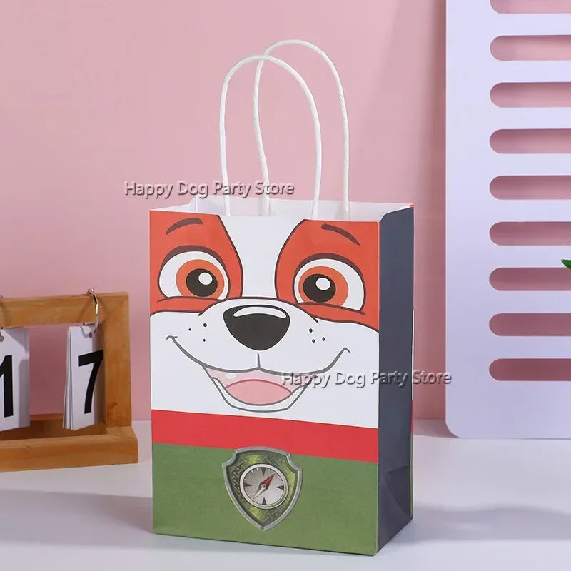 Paw Patrol Cartoon Gift Bag Shopping Bag Candy Biscuit Storage Bag Portable Handbag Pouch Party Supplies Baby Shower
