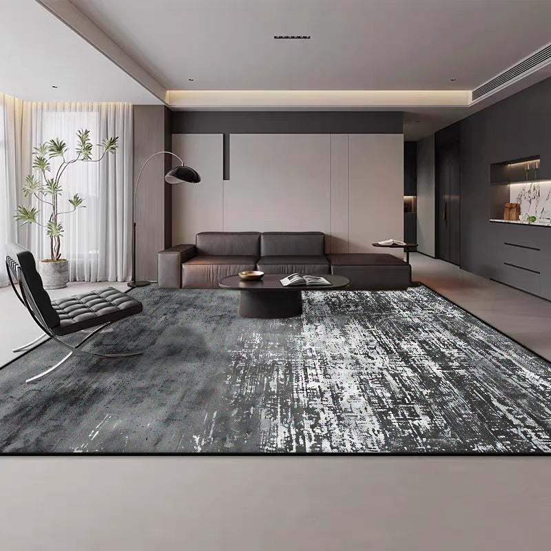 Nordic Solid Color Living Room Carpet Abstract Decoration Bedroom Bedside Large Rugs Modern Style Soft Plush Floor Mat Non-slip