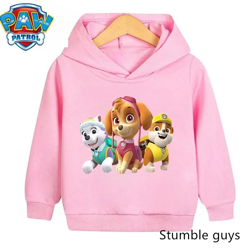 Paw Patrols Hoodie Kids Sweatshirt Cute Anime Hoodie Cashmere Boys Clothes Girls Tops Pokemoned Clothes