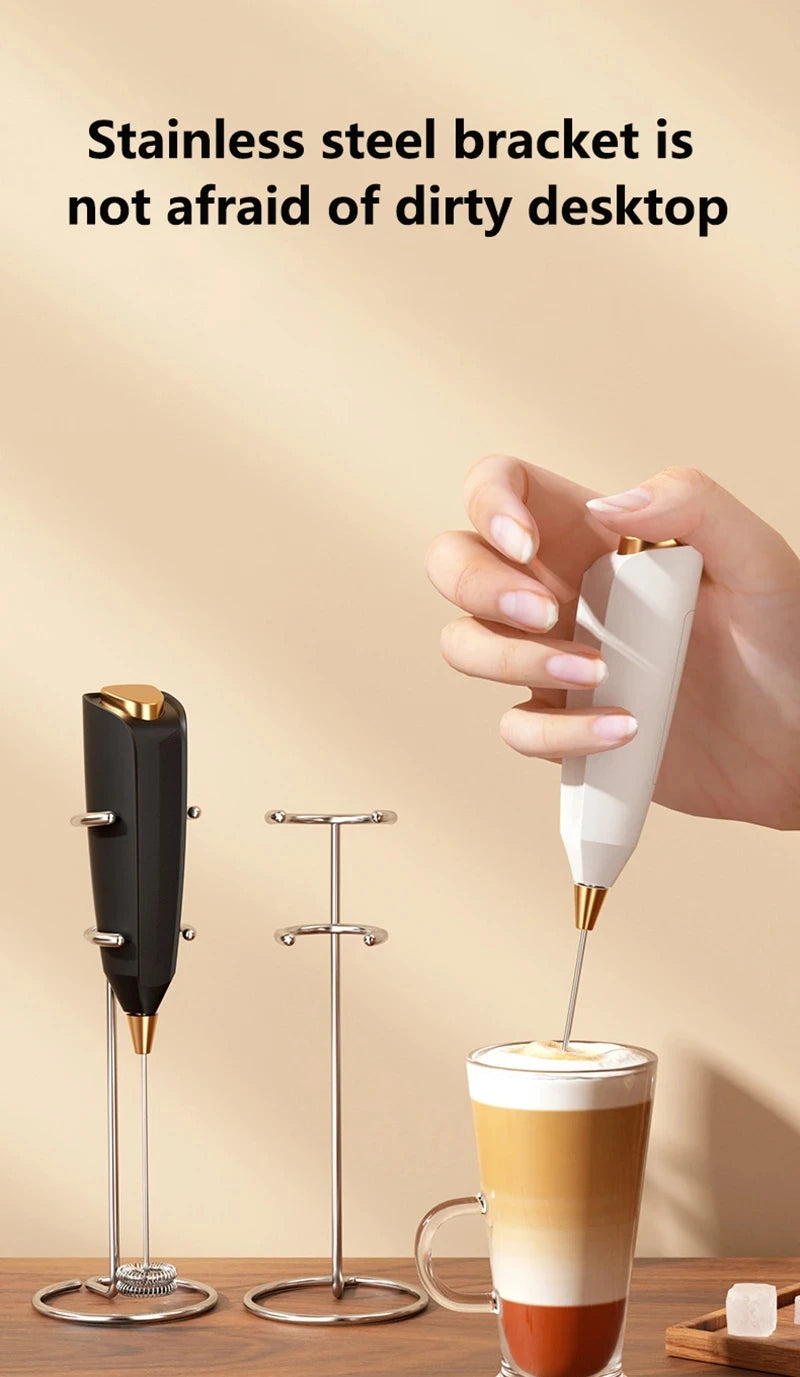 Xiaomi Wireless Electric Milk Frother Handheld Coffee Foam Maker for Latte Cappuccino Rechargeable Food Safe Fast Cream Frothing