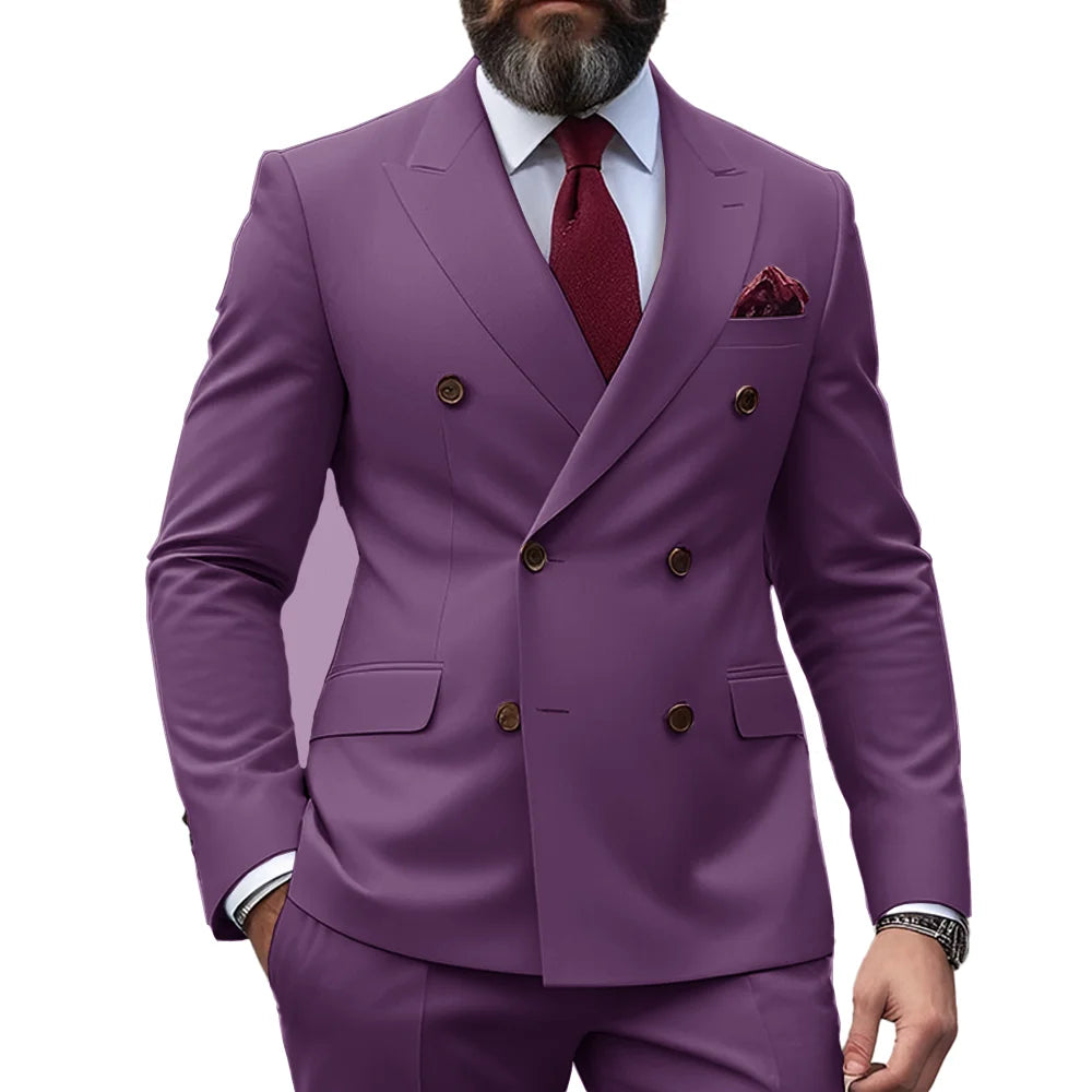 Ensemble de costume 2 pièces double boutonnage