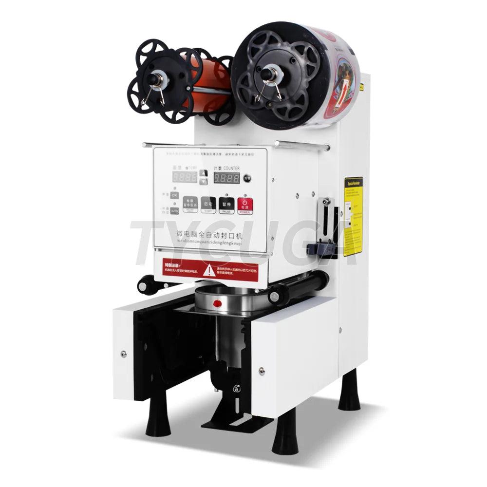 Cup Sealer Automatic Milk Tea/Coffee Shop Plastic/Paper Cup Sealing Machine 9/9.5CM Electric Bubble Tea Film For Business 220V